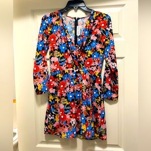 Revolve mini floral dress with matching belt